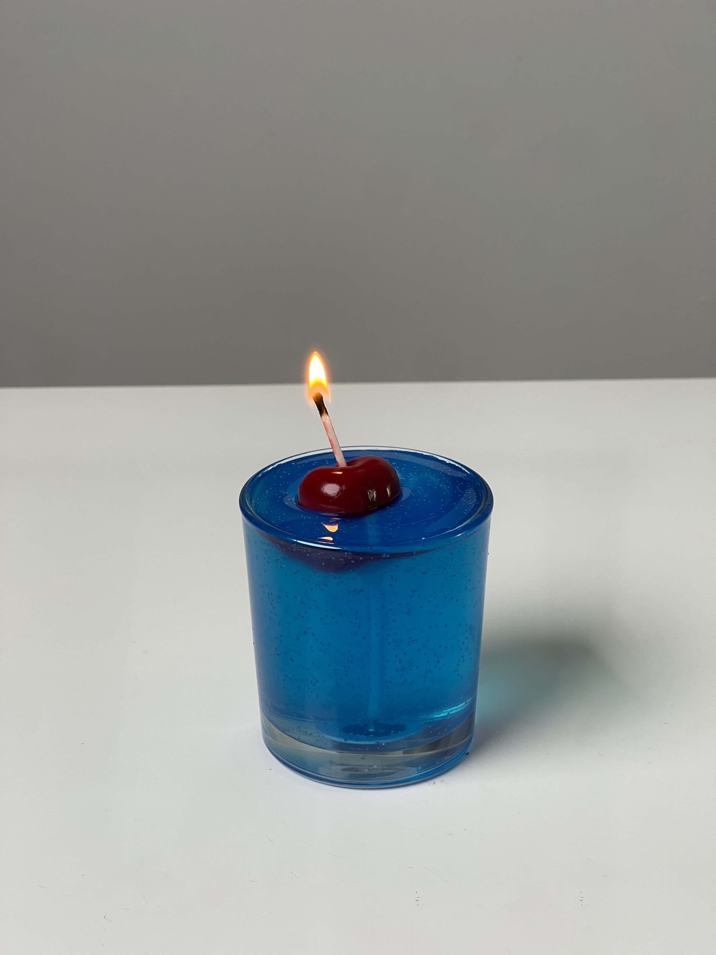 Candle with dried flowers