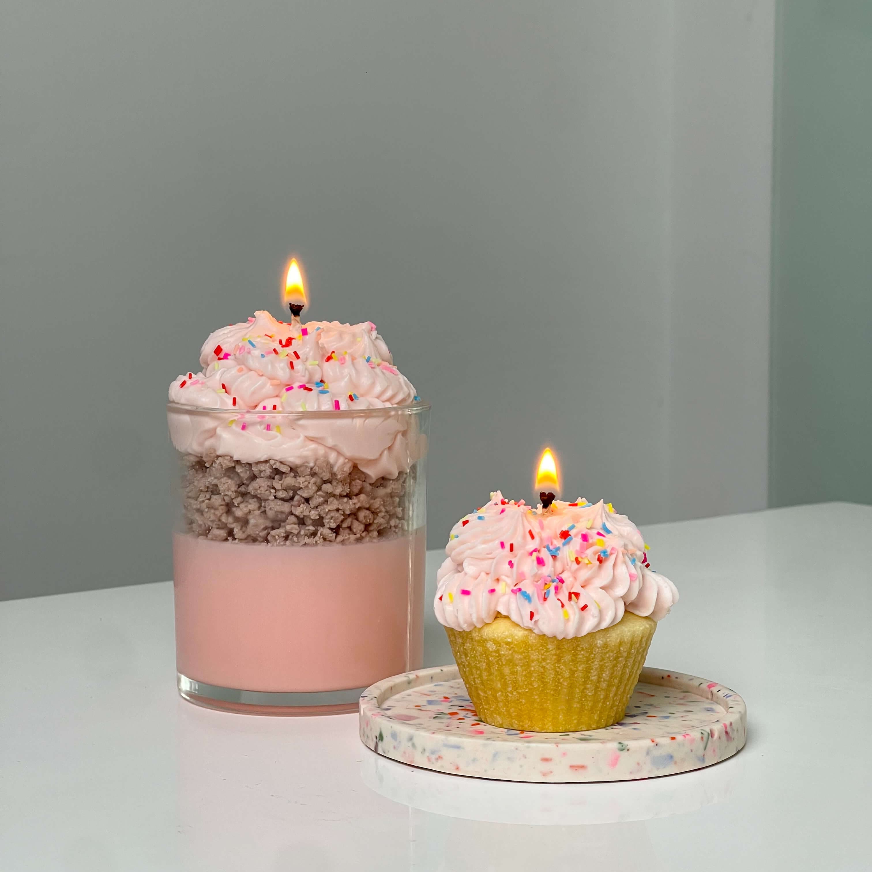 Textured pillar candle
